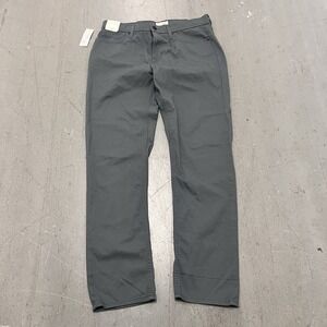 Crosby & Howard Men's‎ Gray Chino Pants 34x32 Flat Front Casual Stretch Comfort